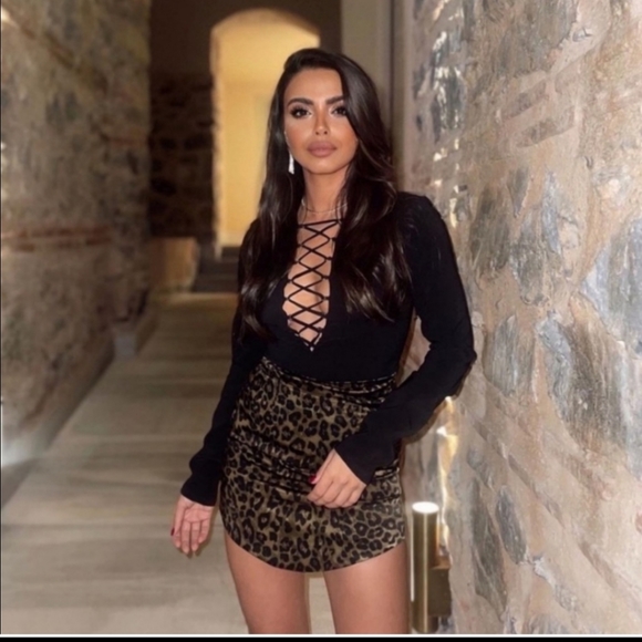 Zara * Satin Effect Leopard Animal Print  Cheetah Mini Skirt - Picture 12 of 16